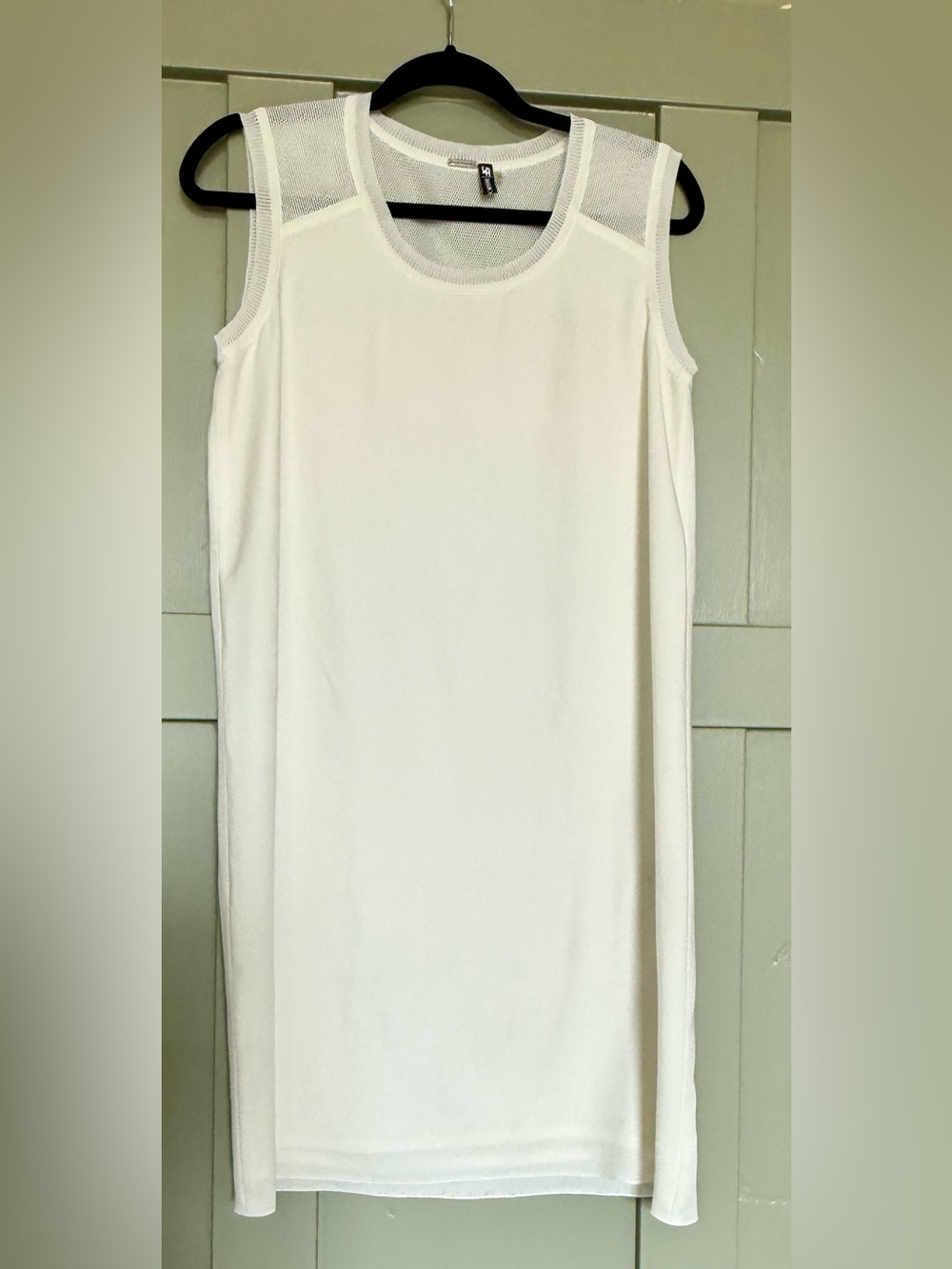 Elie Tahari for 5F Bergdorf Goodman White Crepe and Mesh Cocktail Dress Size 4
